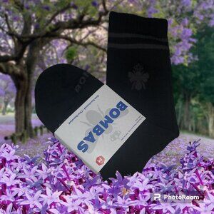 Bombas calf socks one pair sz medium honeycomb stay up cushioned black new